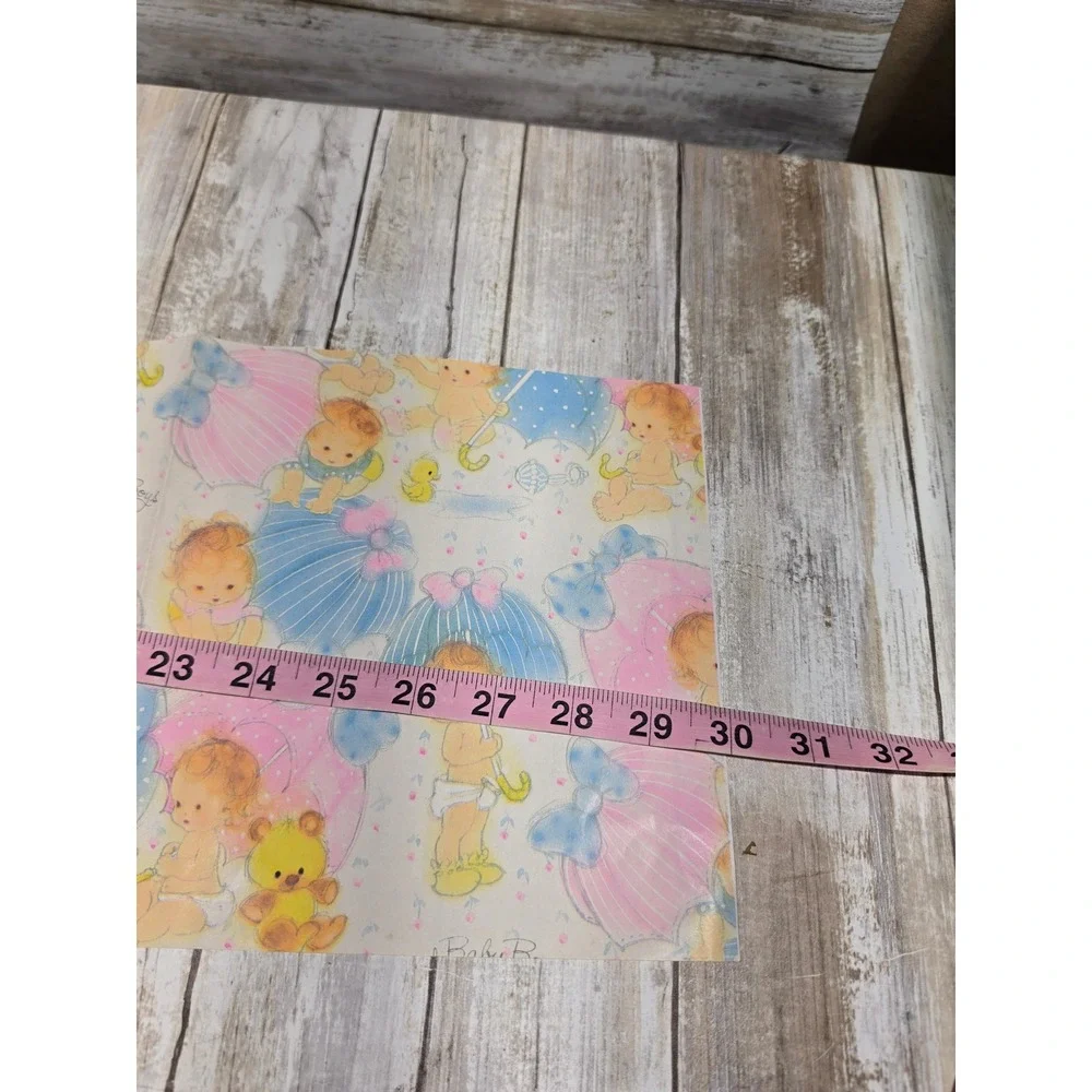Vintage Gift Wrap Lot Hy-Sil Norcross Santa Floral Baby Football Retro Paper